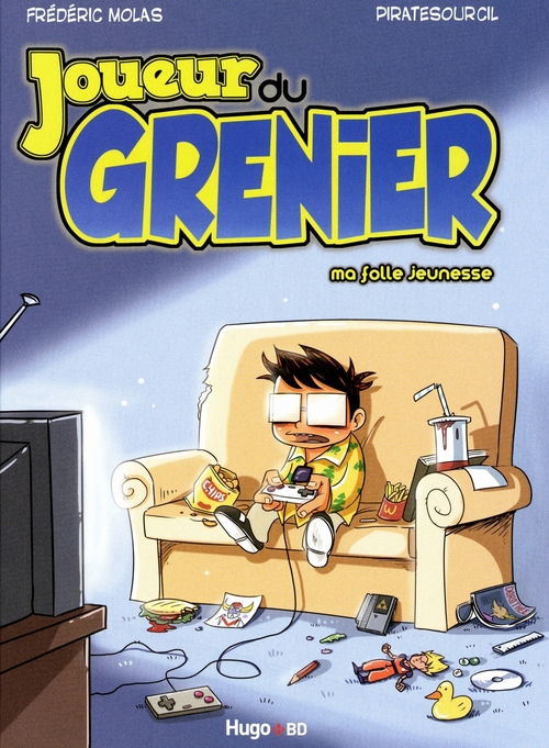 Couverture ebook de Joueur du grenier - tome 1 Ma folle jeunesse, de Frédéric Molas, Thomas Tuybens