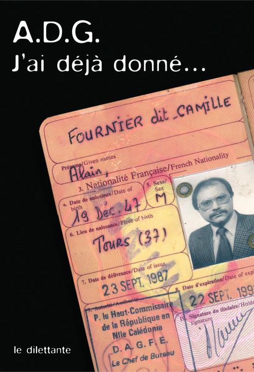 Couverture ebook de J'ai déjà donné..., de A.d.g.