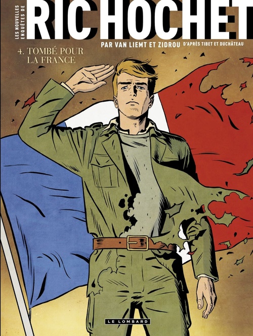 Couverture ebook de Les Nouvelles Enquêtes de Ric Hochet - tome 4 - Tombé pour la France, de Simon Van liemt, Zidrou