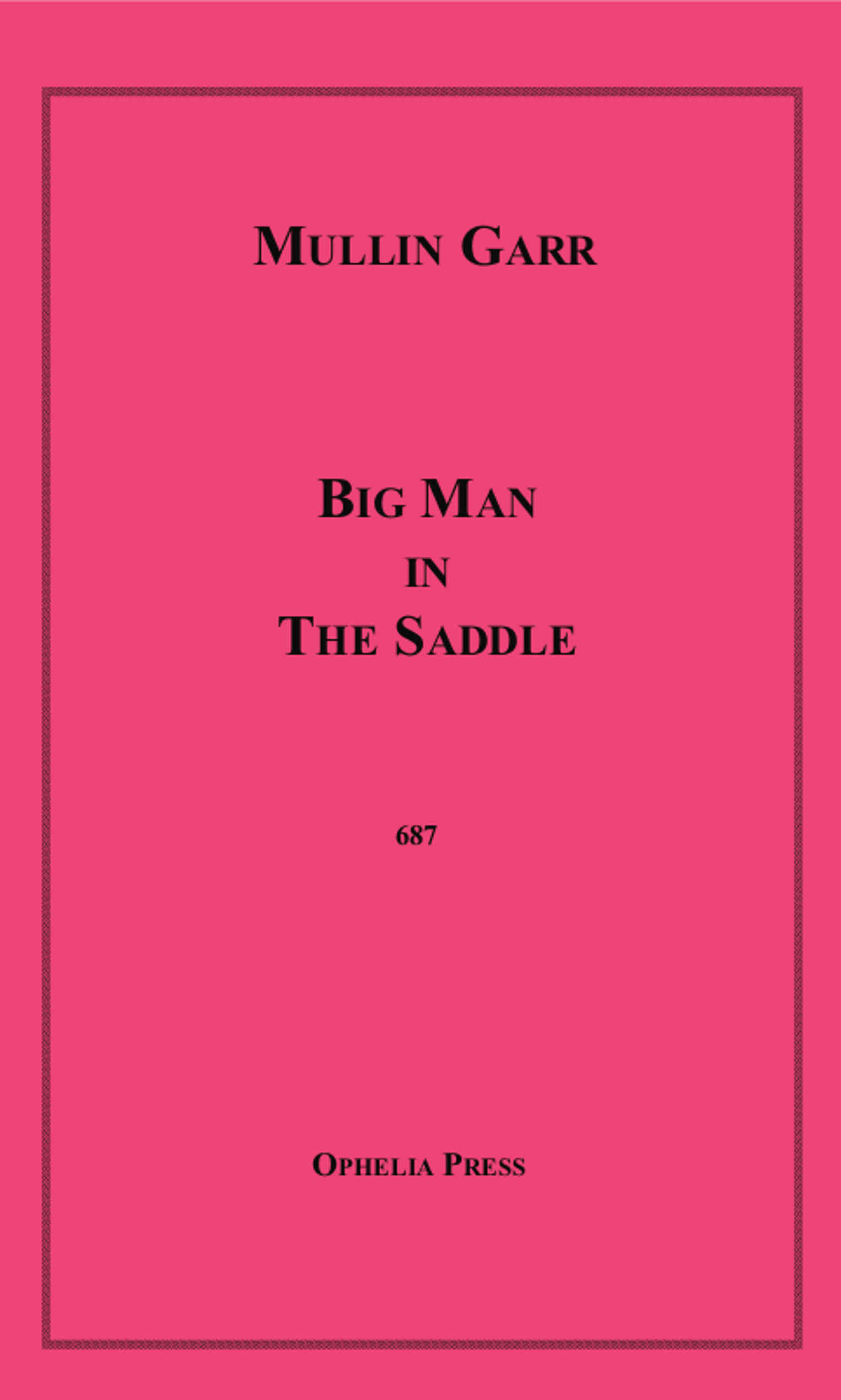 ebook cover of Big Man in the Saddle, by Mullin Garr