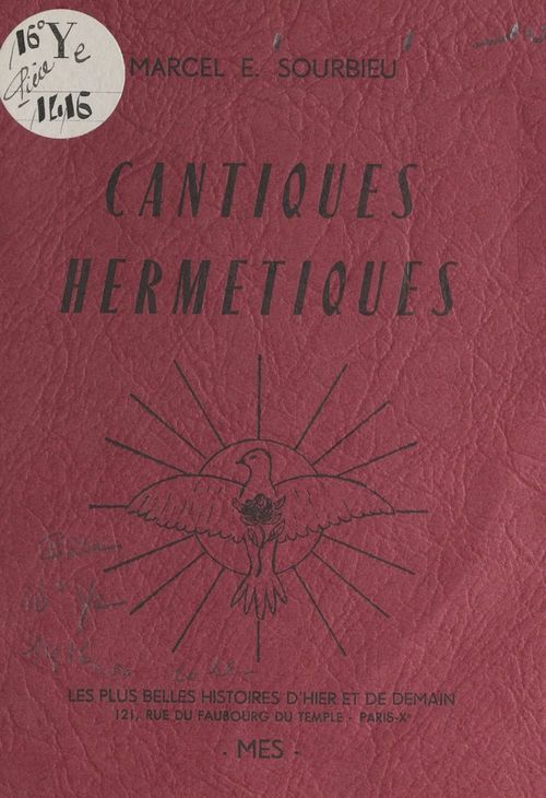 Couverture ebook de Cantiques hermétiques, de Marcel-Emile Sourbieu