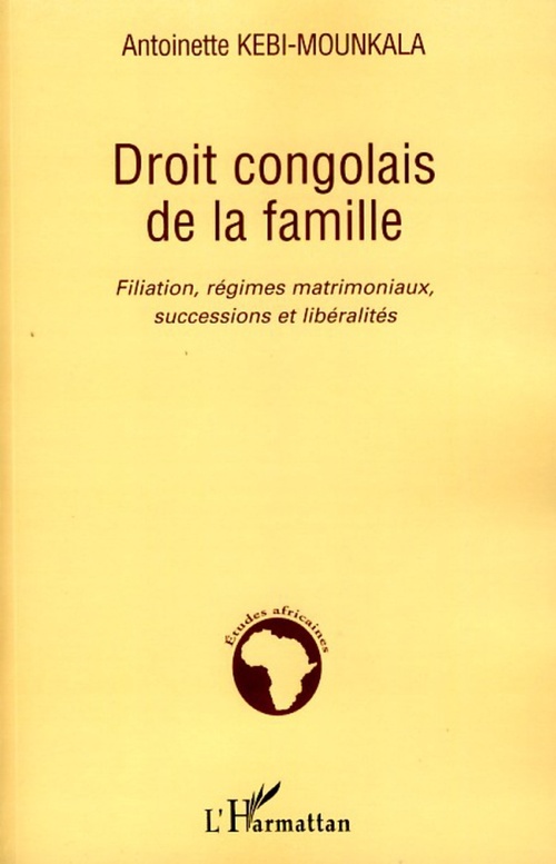 Couverture ebook de Droit congolais de la famille, de Antoinette Kebi-mounkala