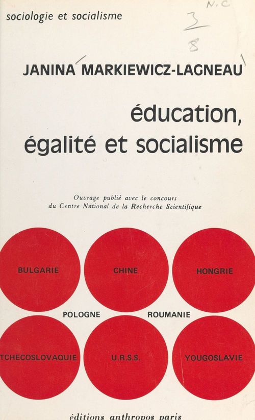 Couverture ebook de Éducation, égalité et socialisme, de Janina Markiewicz-Lagneau