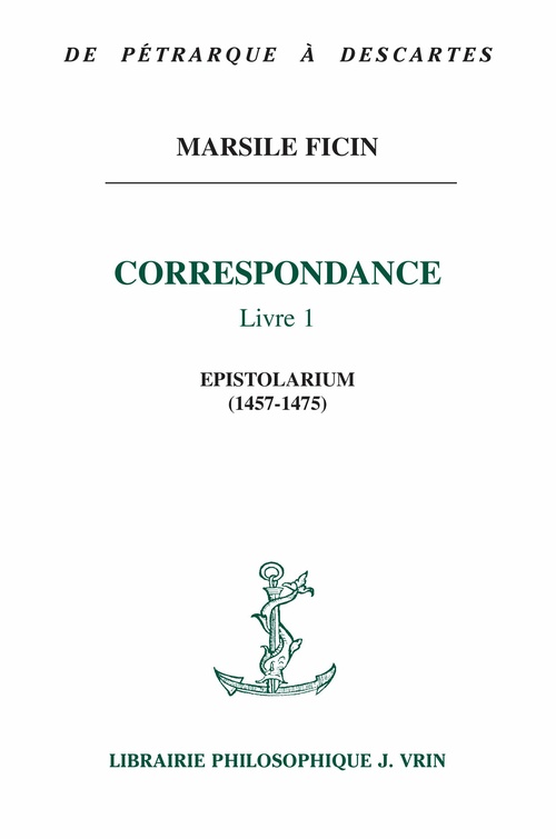 Couverture ebook de Correspondance, Livre I, de Marsile Ficin