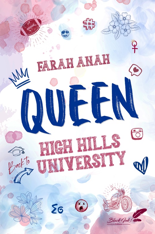 Couverture ebook de Queen : High Hills University, de Farah Anah