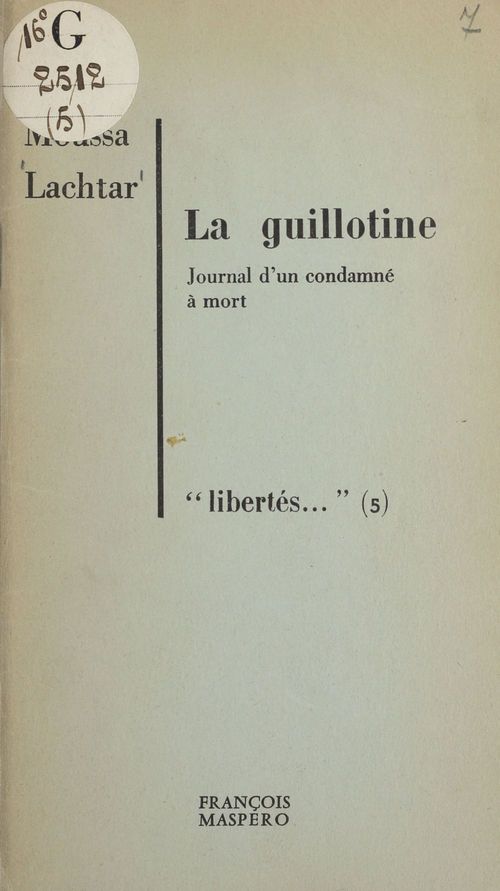 Couverture ebook de La guillotine, de Mousa Lachtar