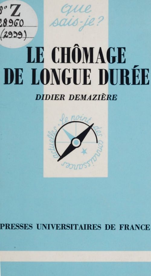 Couverture ebook de Le chômage de longue durée, de Didier Demazière