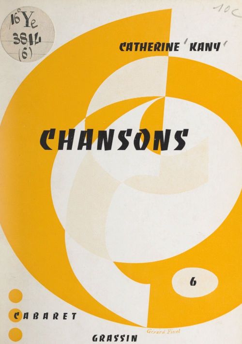 Couverture ebook de Chansons, de Catherine Kany
