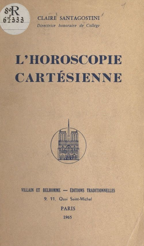 ebook cover of L'horoscopie cartésienne, by Claire Santagostini