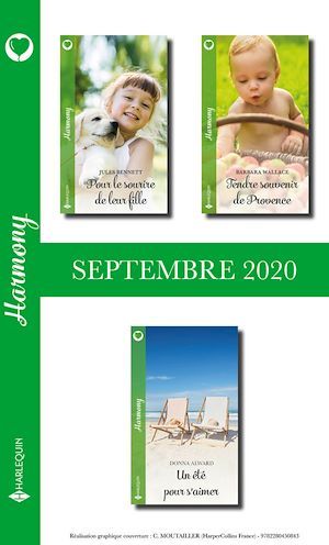 Couverture ebook de Pack Mensuel Harmony : 3 romans (Septembre 2020), de Barbara Wallace, Donna Alward, Jules Bennett