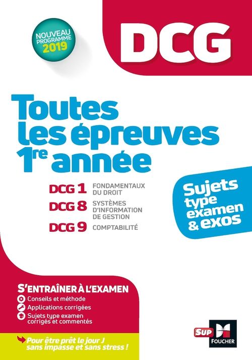 ebook cover of DCG : Toutes les épreuves de 1ère année du DCG 1, 8, 9 - sujets et exos 2022-2023, by Collectif