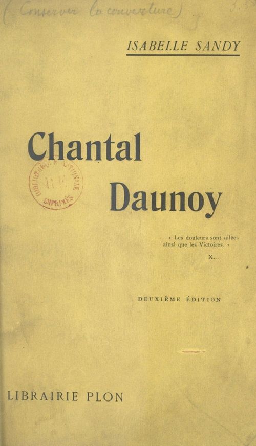 ebook cover of Chantal Daunoy, by Isabelle Sandy