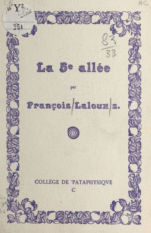 Couverture ebook de La 5e allée, de Francois Laloux