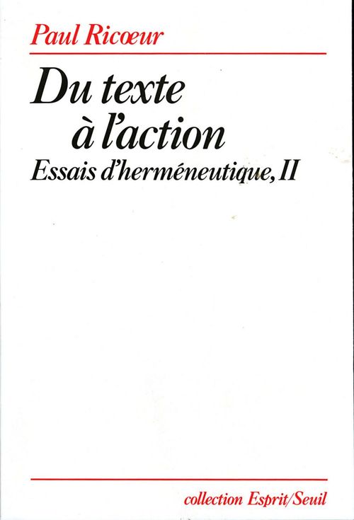 ebook cover of Du texte à l'action. Essais d'herméneutique, t. 2, by Paul Ricoeur