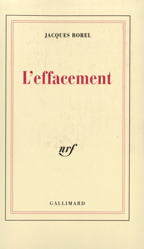 ebook cover of L'Effacement, by Jacques Borel