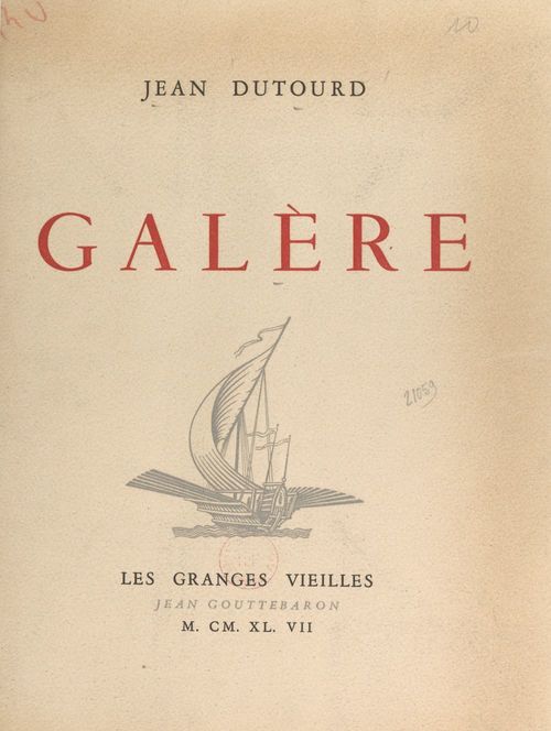 ebook cover of Galère, by Jean Dutourd