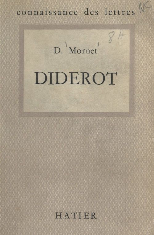 Couverture ebook de Diderot, de Daniel Mornet