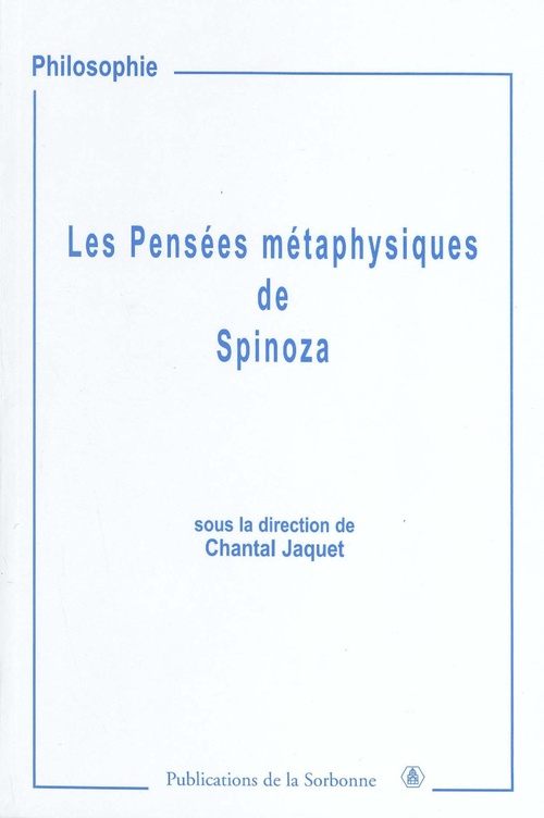 ebook cover of Les Pensées métaphysiques de Spinoza, by Chantal Jaquet
