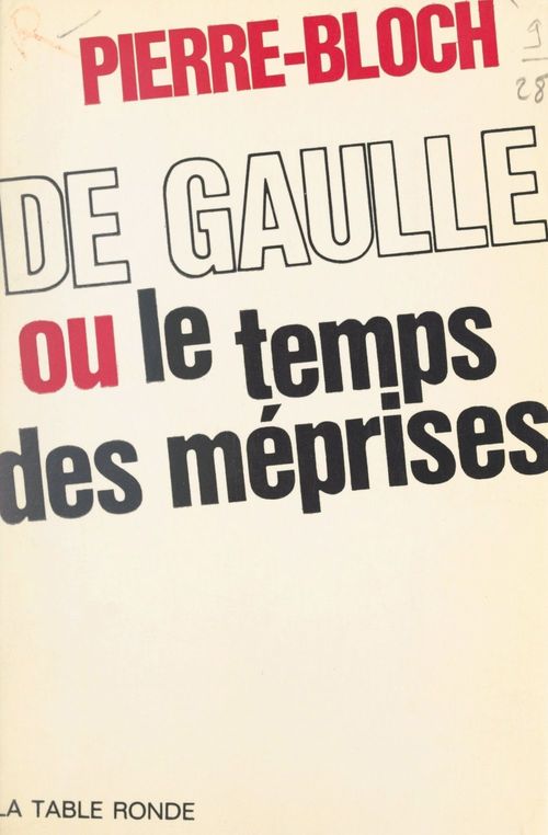 Couverture ebook de De Gaulle, de Jean Pierre-Bloch