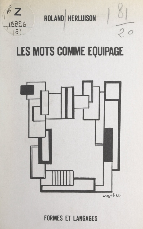 ebook cover of Les mots comme équipage, by Roland Herluison