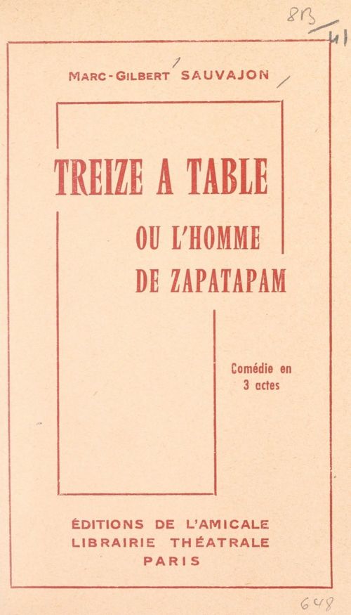 Couverture ebook de Treize à table, de Marc-Gilbert Sauvajon