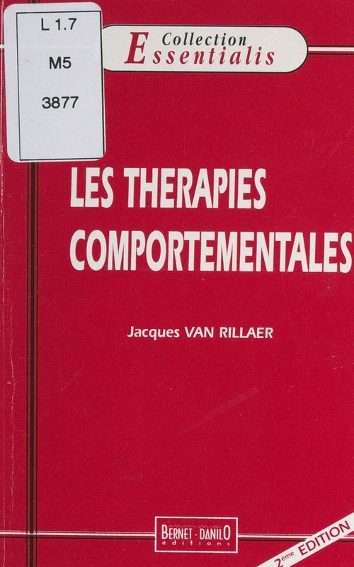 ebook cover of Les thérapies comportementales, by Jacques Van Rillaer