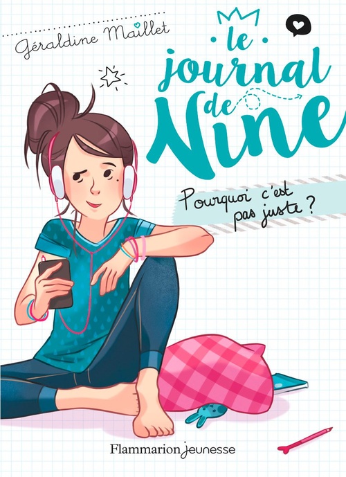 Couverture ebook de Le journal de Nine (Tome 3) - Pourquoi c'est pas juste ?, de Géraldine Maillet
