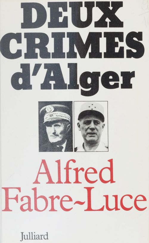Couverture ebook de Deux crimes d'Alger, de Alfred Fabre-luce