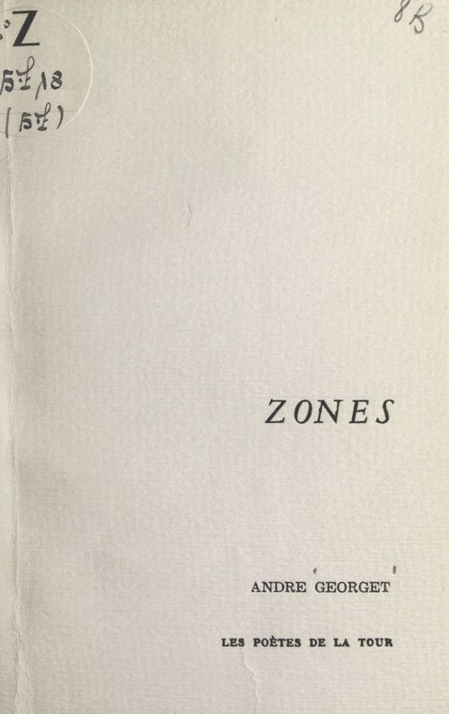 Couverture ebook de Zones, de Andre Georget