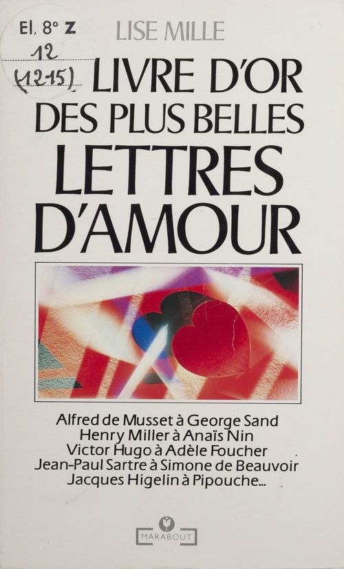 Couverture ebook de Le Livre d'or des plus belles lettres d'amour, de Mille
