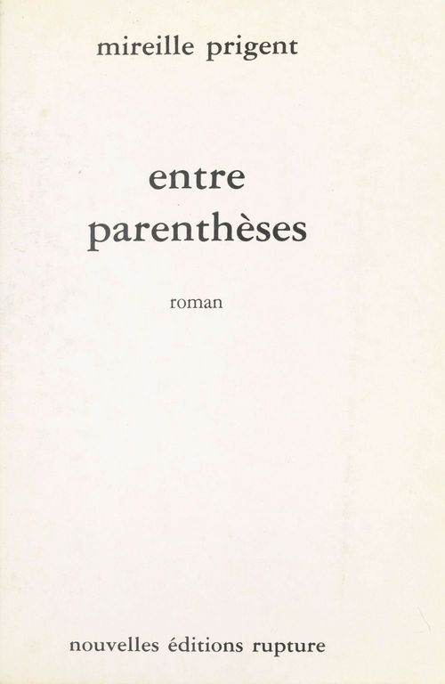 ebook cover of Entre parenthèses, by Mireille Prigent