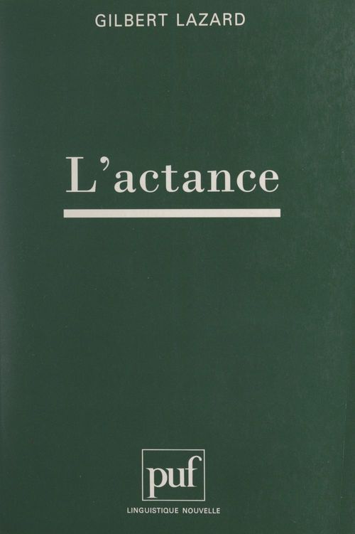 ebook cover of L'actance, by Gilbert Lazard