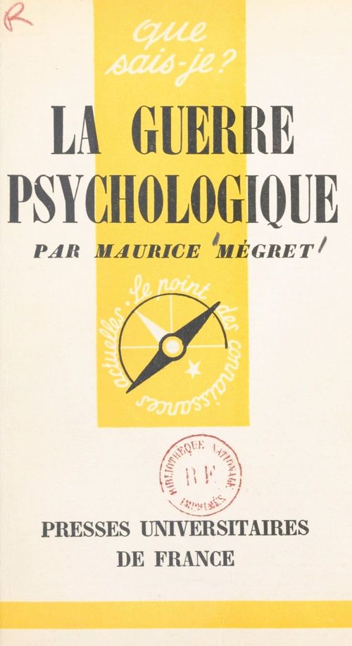 Couverture ebook de La guerre psychologique, de Maurice Megret