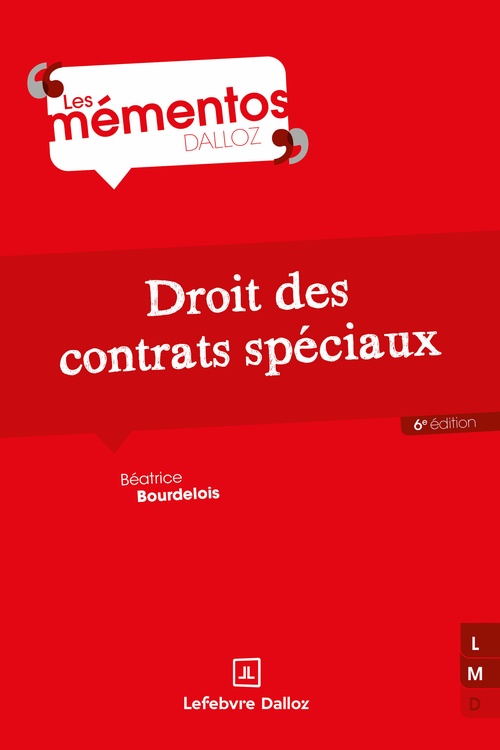 Couverture ebook de Droit des contrats spéciaux 6ed, de Béatrice Bourdelois