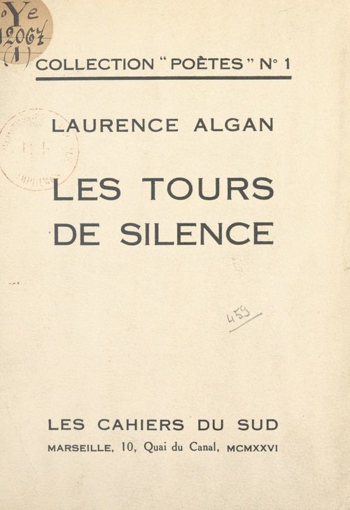 ebook cover of Les tours de silence, by Laurence Algan