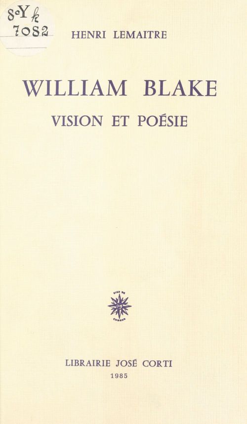 Couverture ebook de William Blake : Vision et poésie, de Lemaitre Henri