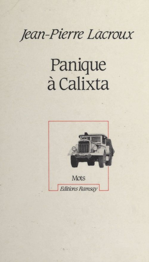 Couverture ebook de Panique à Calixta, de Jean-Pierre Lacroux