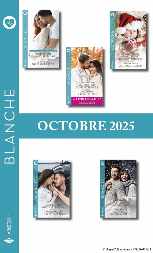Couverture ebook de Pack mensuel Blanche - 10 romans + 1 titre gratuit (Octobre 2025), de Collectif