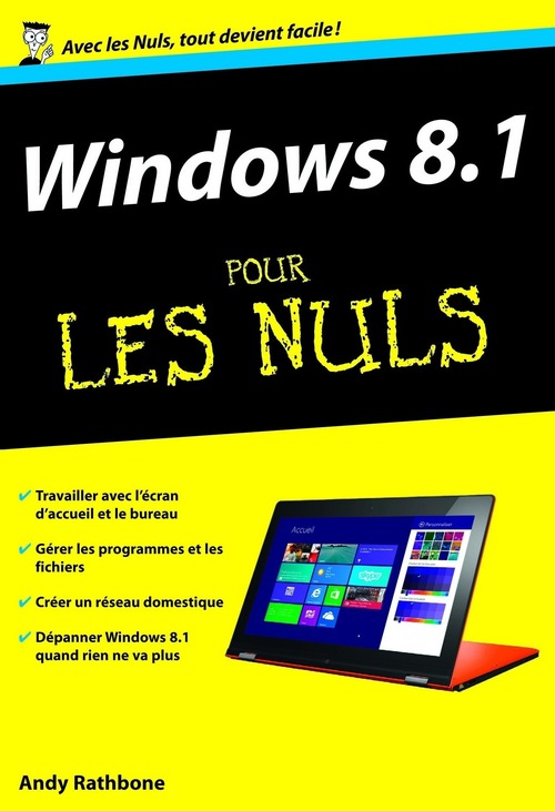 Couverture ebook de Windows 8.1 nouvelle édition Poche Pour les Nuls, de Andy Rathbone