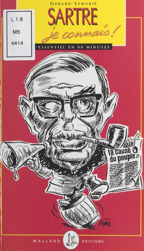 Couverture ebook de Sartre, je connais !, de Gerard Lemarie