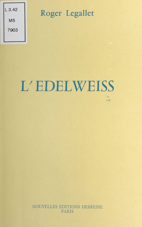 ebook cover of L'Édelweiss, by Roger Legallet