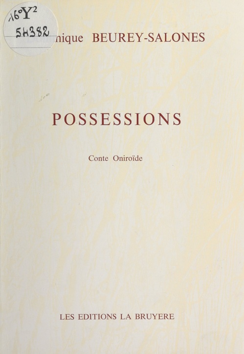Couverture ebook de Possessions, de Dominique Beurey-Salones