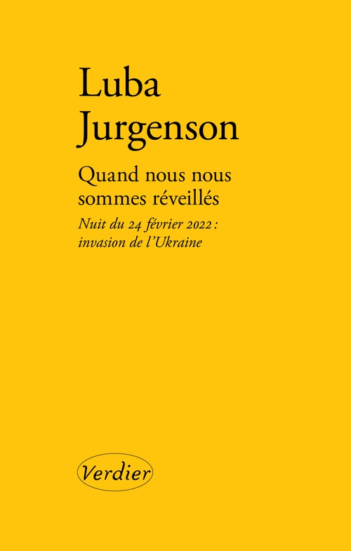 ebook cover of Quand nous nous sommes réveillés, by Luba Jurgenson