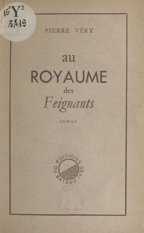 ebook cover of Au royaume des feignants, by Pierre Very