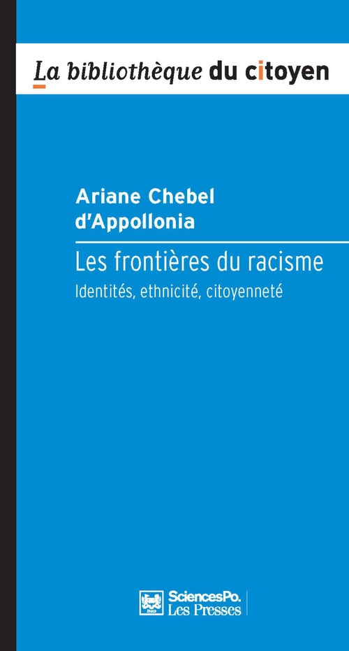 Couverture ebook de Les frontières du racisme, de Ariane Chebel D'Appollonia