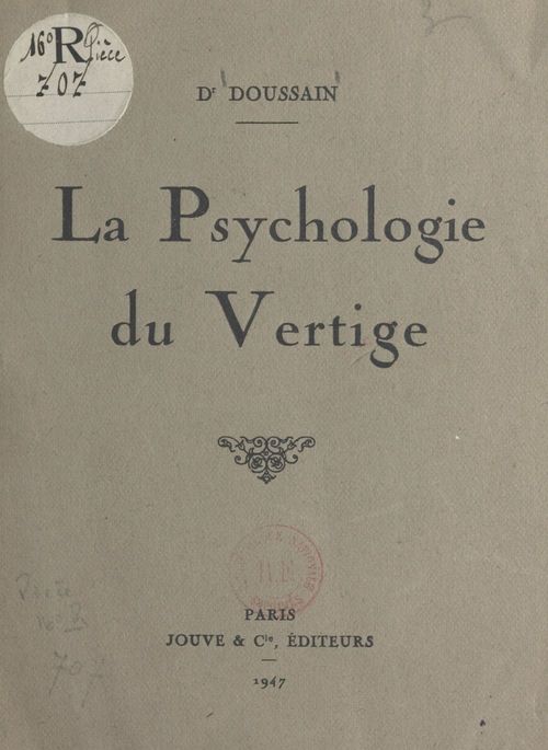 Couverture ebook de La psychologie du vertige, de Doussain