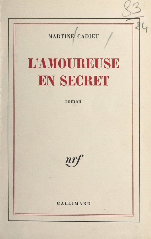 ebook cover of L'amoureuse en secret, by Martine Cadieu