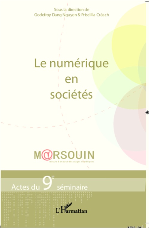 ebook cover of Le numérique en sociétés, by Priscillia Créach, Godefroy Dang nguyen