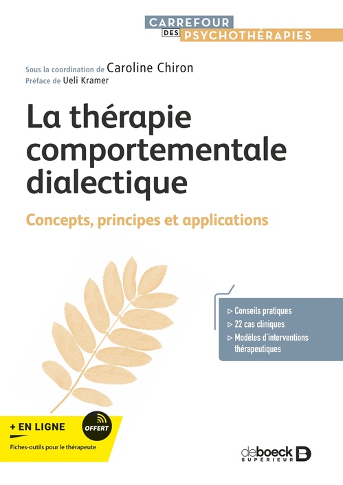 Couverture ebook de La thérapie comportementale dialectique, de Caroline Chiron