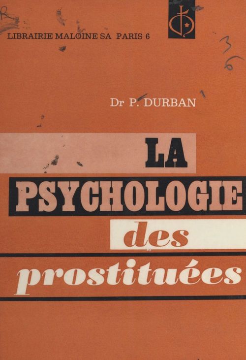 ebook cover of La psychologie des prostituées, by Pierre Durban